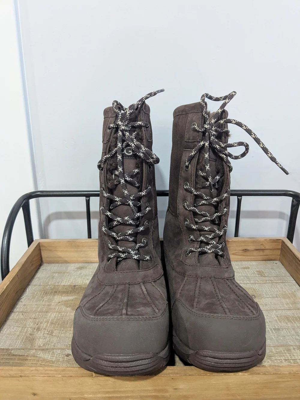 UGG Men's Brown Lace-Up Winter Boots